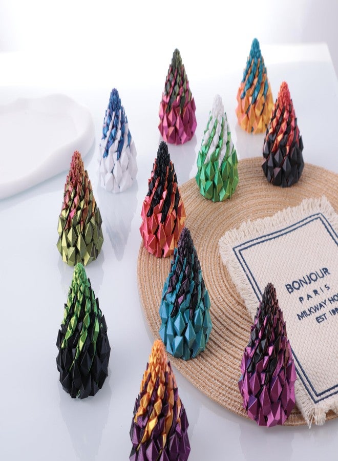 Yonaso 2 Pack Impossible Cone,Spiral Cone Fidget Toys - Christmas Pine Cone Design with 2-Tier Stackable Spirals,3D Printed Desk Decor for Anxiety Relief, Cool Office Gift Set for Adults&Kids - Image 4